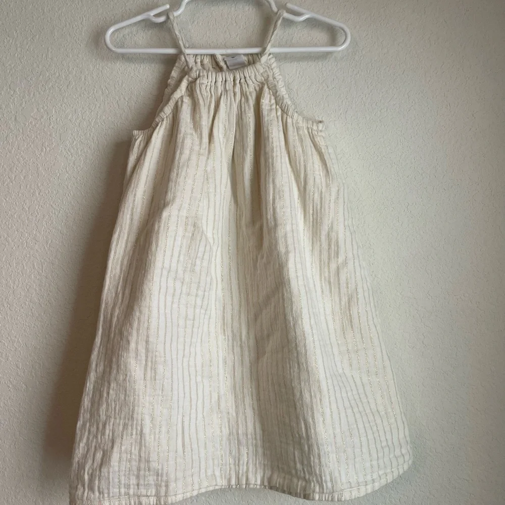 GAP Toddler Crinkle Gauze Shiny Stripes dress size 4